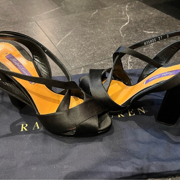 Ralph lauren black satin heels - Picture 4 of 4
